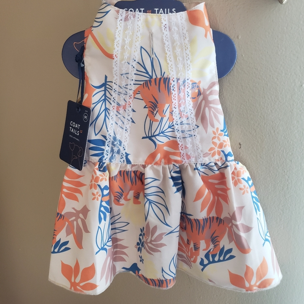 Tiger Flower Print Dog Dress
